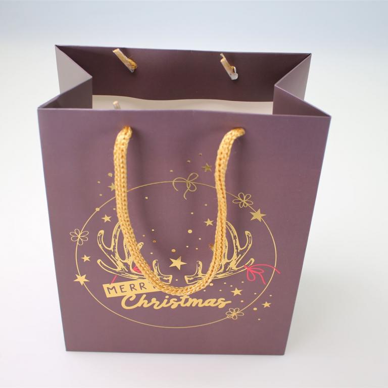 813-TN 32 18X23X10 braungold Merry Christmas VE 40